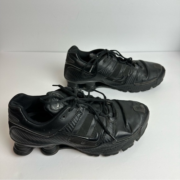 Nike Shox Turbo Triple Black Shoes Men's size 9.5 Sneakers Running Leather - Picture 2 of 11